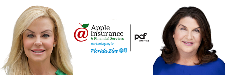 Sharon Zilberman, Executive VP Stacey Jaffy, Insurance Agent Apple Insurance, a Florida Blue Agency Join us for complimentary brunch bites, coffee & tea!
